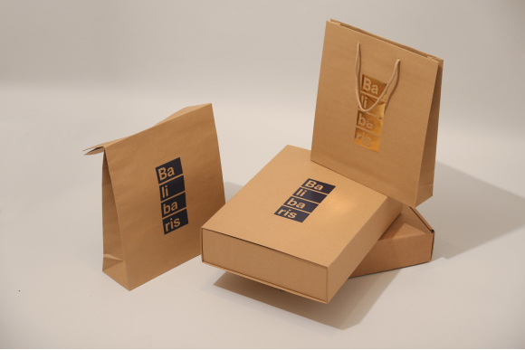 Boîte aimantée kraft, sac kraft luxe, emballage e-commerce Balibaris