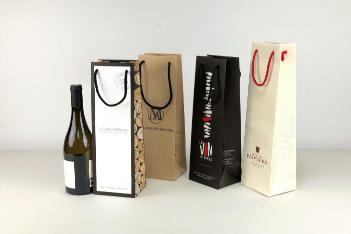 Packaging pour caviste : sac bouteilles vin, champagne & spiritueux