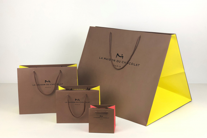 Sacs papier luxe pour chocolatiers