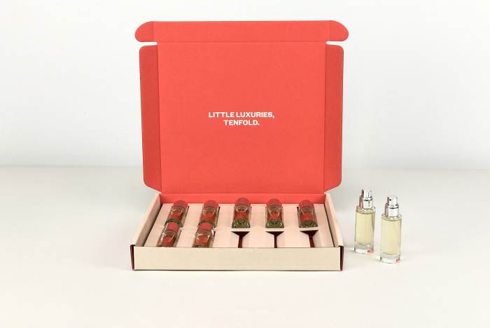 Boîte cadeau présentoirs flacons de parfum
